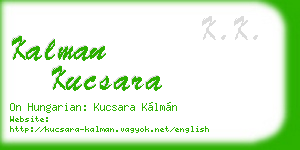 kalman kucsara business card